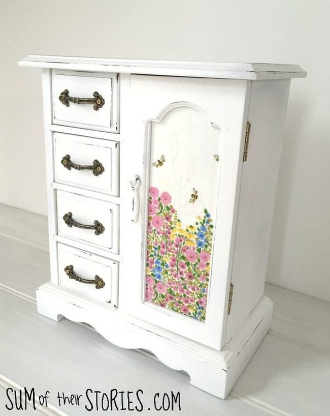 Vintage Painted Jewelry Box Diy