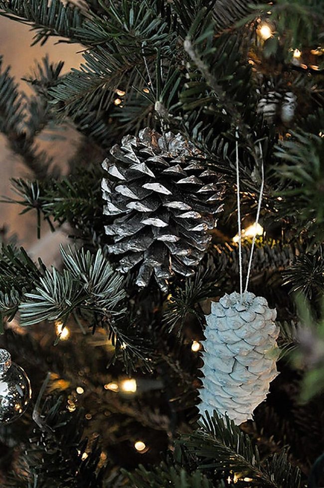 Metallic Pinecone Ornaments