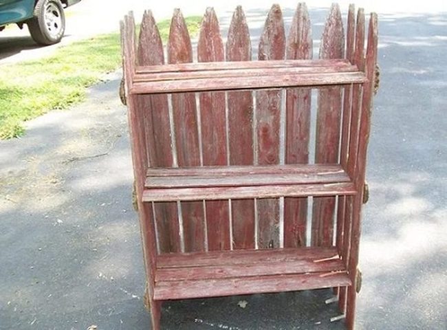 Reclaimed Wood Plant Shelves