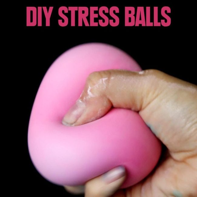 Neon Pink Squeeze Spheres