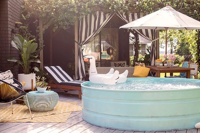 Painted Metal Pool Statement