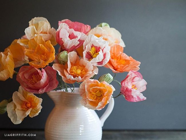 Soft Paper Blooms, Dark Background