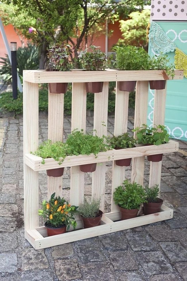 Vertical Wood Herb Wall