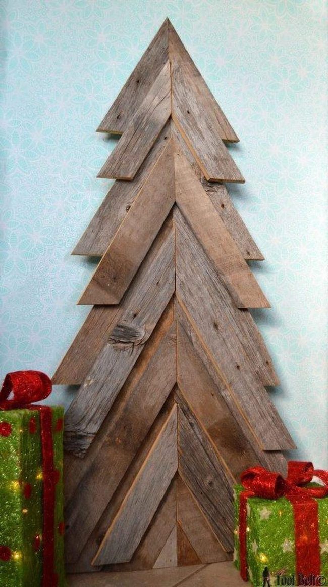 Weathered Wood Trees With Red Ribbons