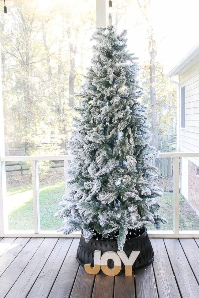 Snowy White Frosted Tree