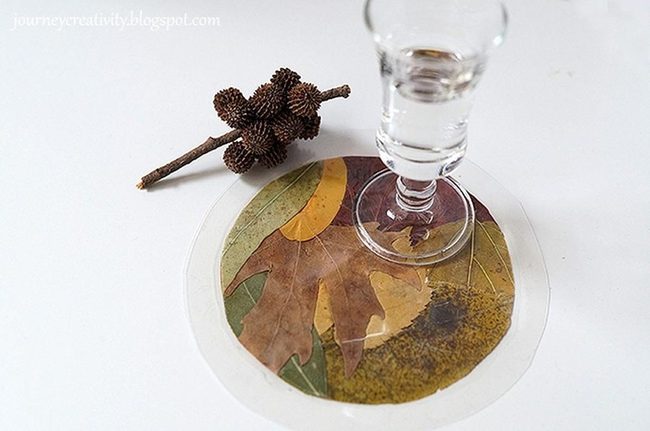 Autumn Leaves In Glass