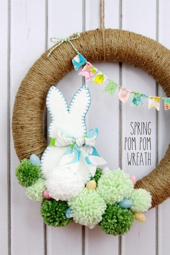Pastel Pom-Pom Easter Bunny