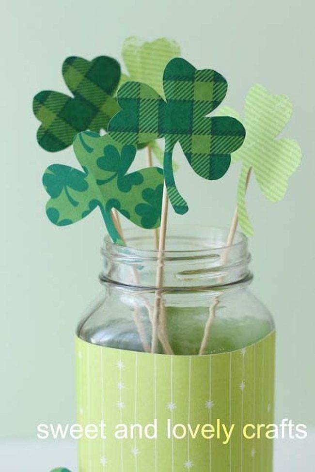 Green Shamrock Jar
