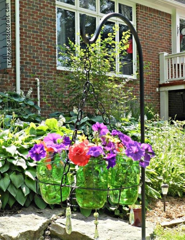 Glass Jar Garden Hanging Frame