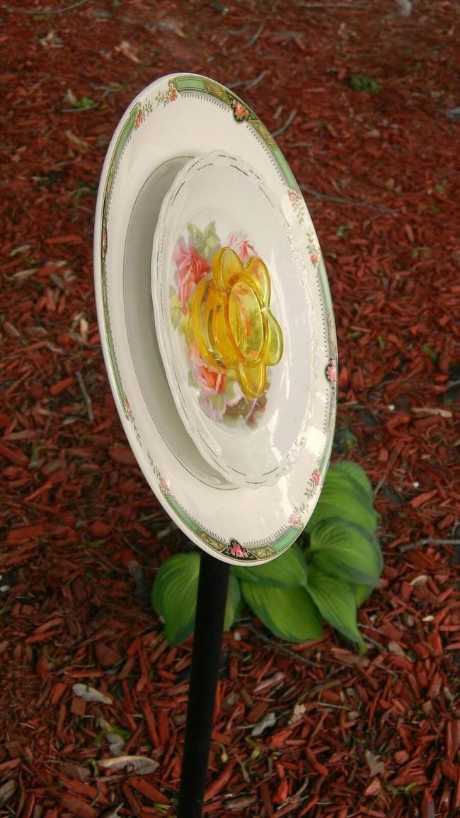 Colorful Glass Dish Blooms
