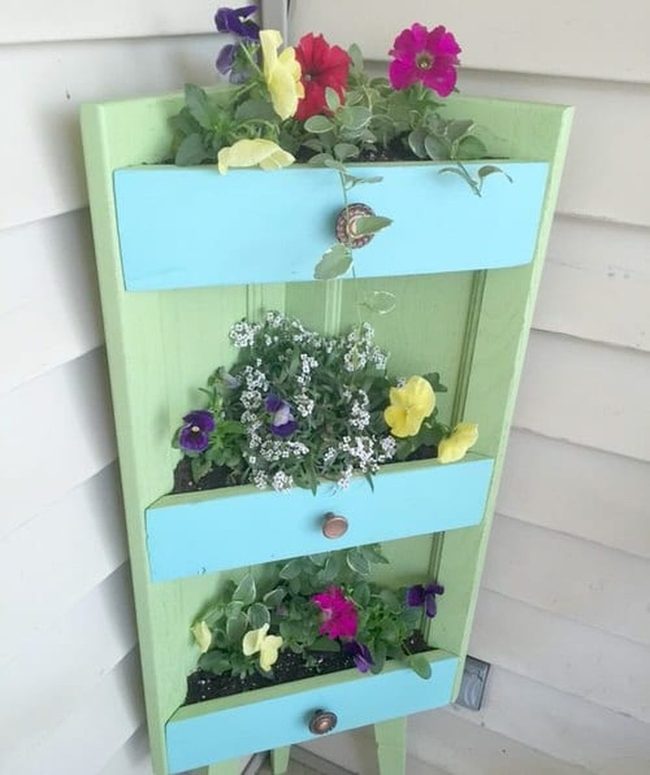 Wooden Corner Plant Cabinet