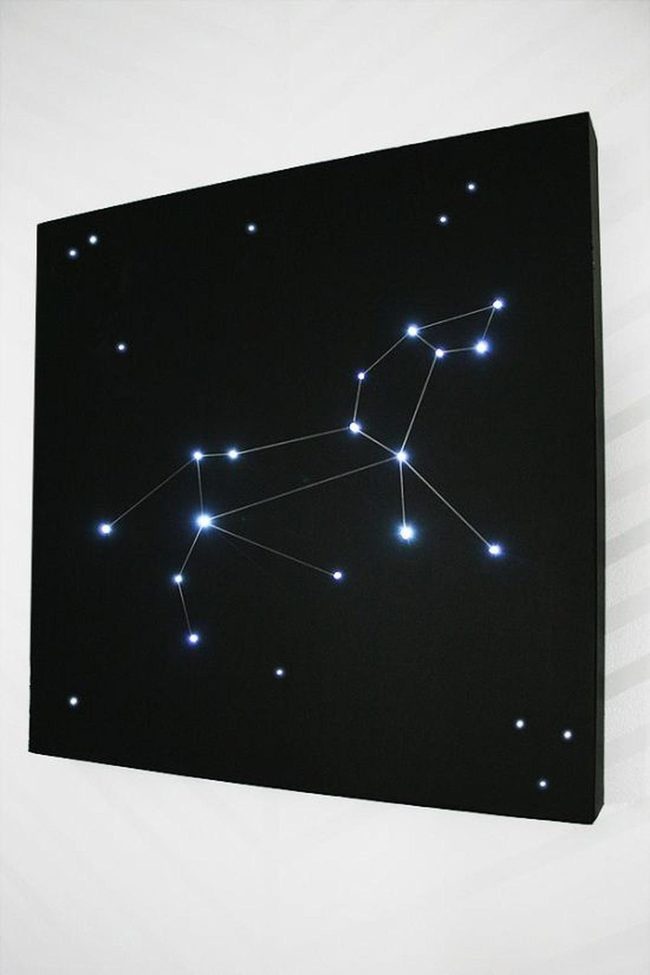 Glowing Stars On Black Canvas