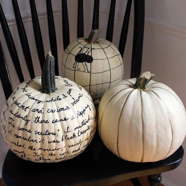 Ivory Pumpkins, Black Chair