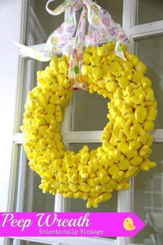Marshmallow Bunny Easter Wreath