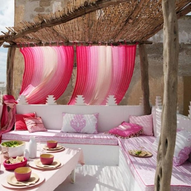 Pink Striped Outdoor Escape