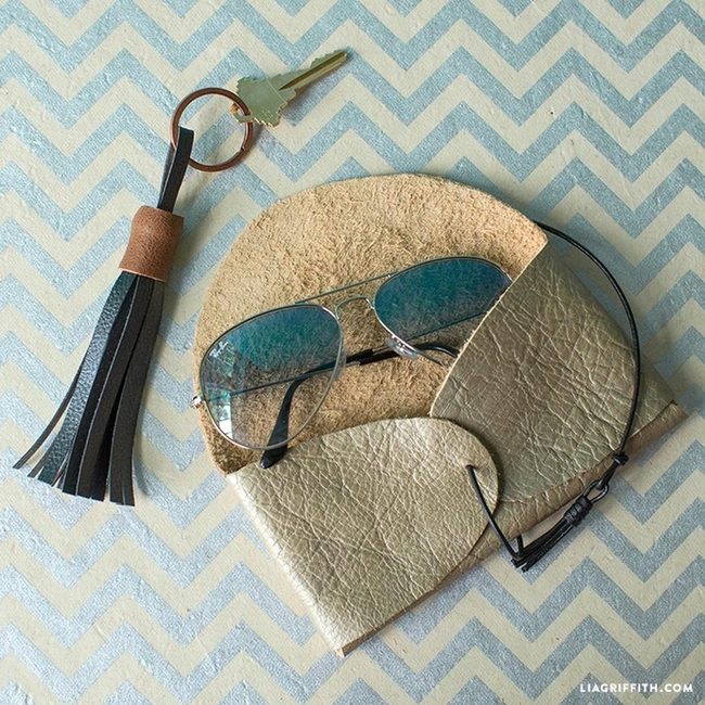 Black Frames Gold Leather
