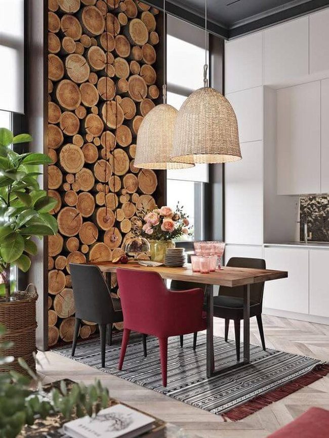 Green Plants Meet Warm Wood