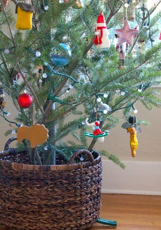 Woven Baskets Hold Festive Pines