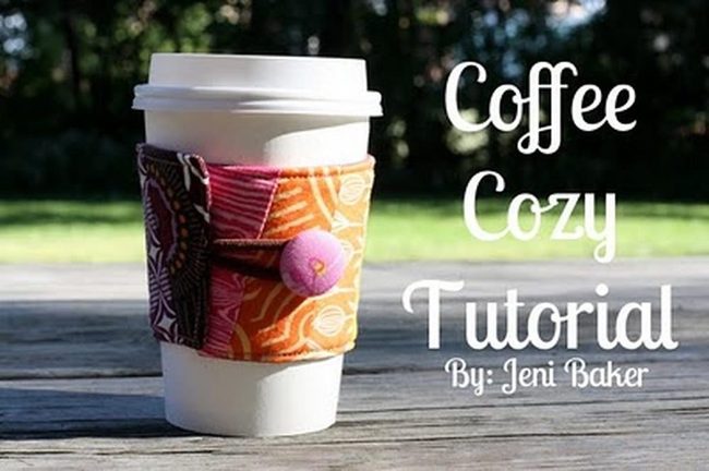 Handmade Orange Coffee Sleeve