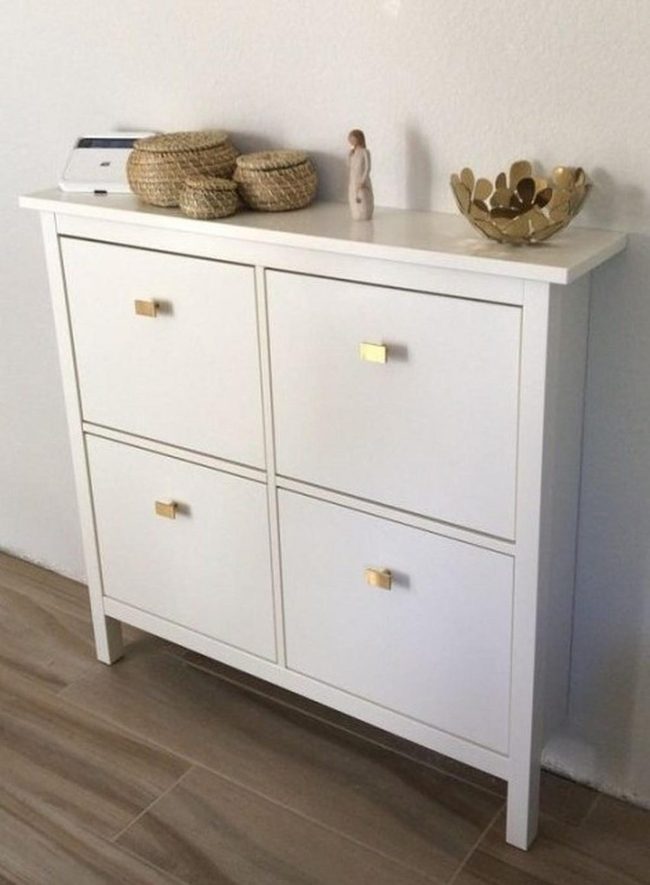 White Cabinets Gold Hardware Elegance