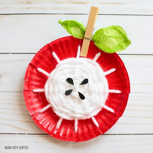 Red Paper Plate Apples