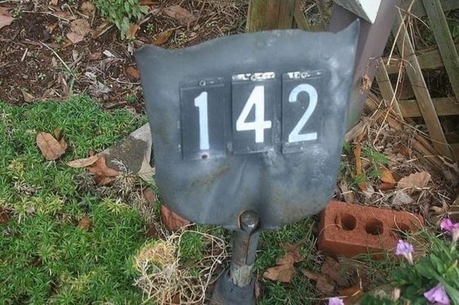 Blackened Metal House Numbers