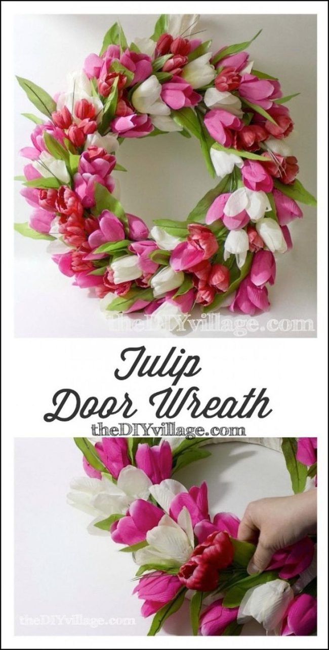 Pink Tulip Circle Doorway