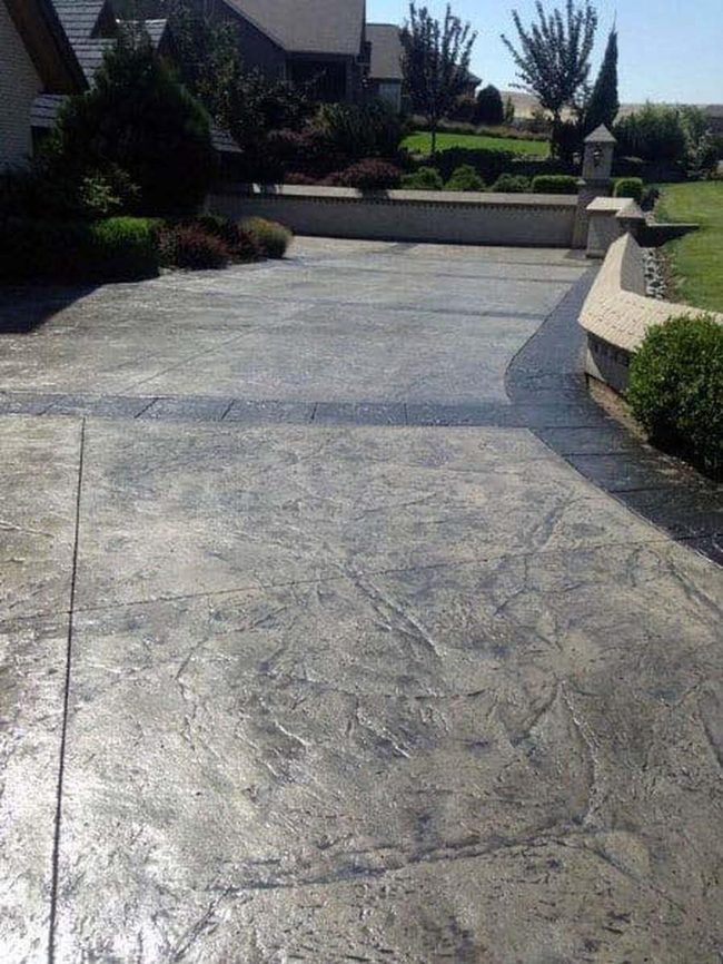 Polished Granite Stamped Concrete