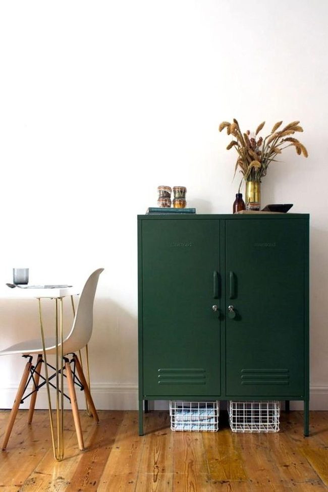 Dark Green Cabinet Metal Statement