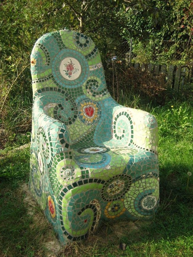 Tiled Clay Chairs In Color