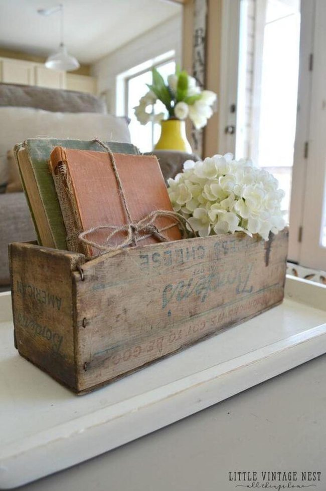 Weathered Books And Wild Flowers