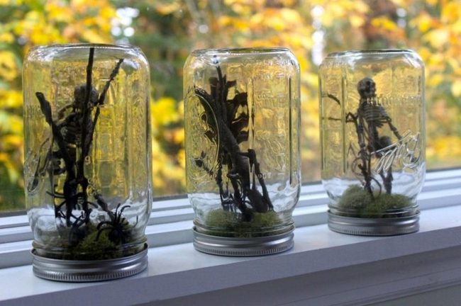 Skeleton Terrariums Green Glass