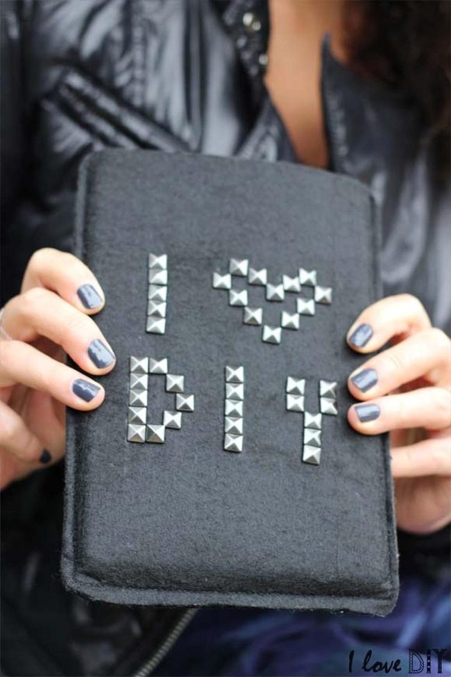 Black Leather Studded Notebooks