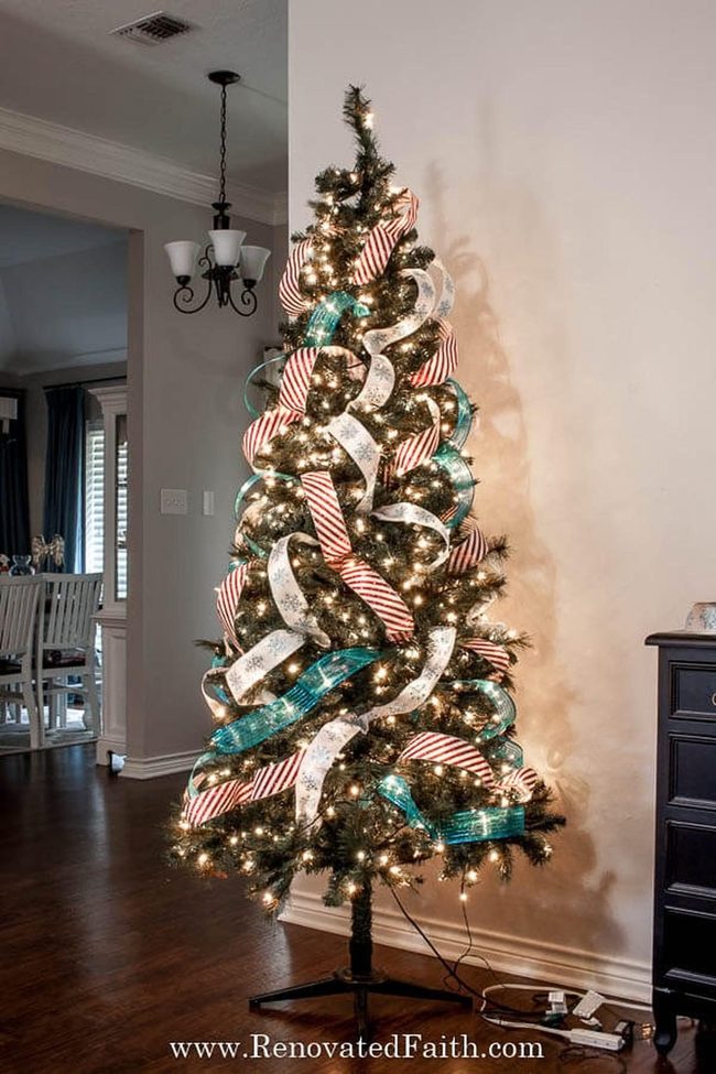 Wired Ribbon Christmas Tree