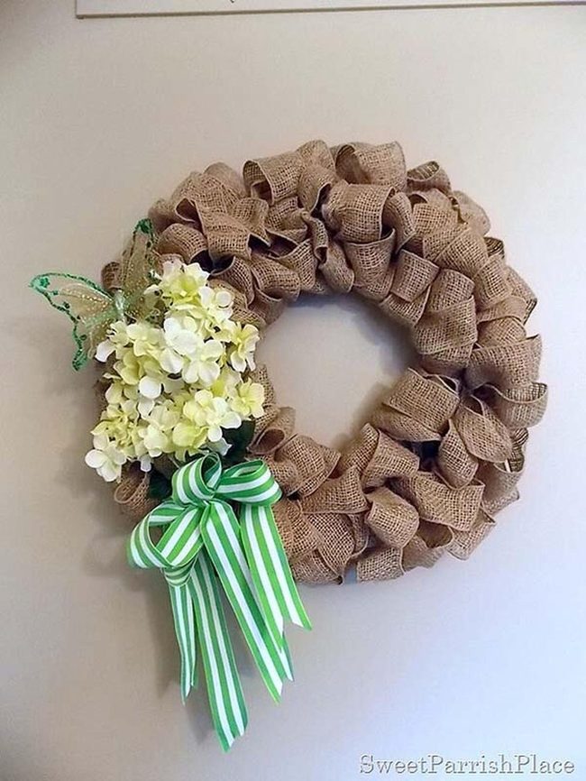 Burlap And Hydrangea Spring