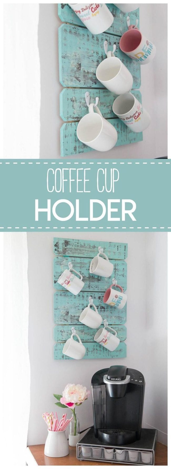 Wooden Plank Mug Display