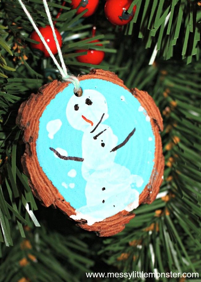 Unique Fingerprint Snowmen Ornaments
