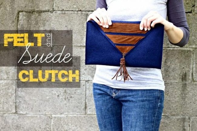 Blue Suede Meets Brown Felt