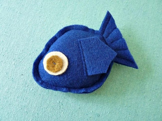 Dark Blue Felt Fish