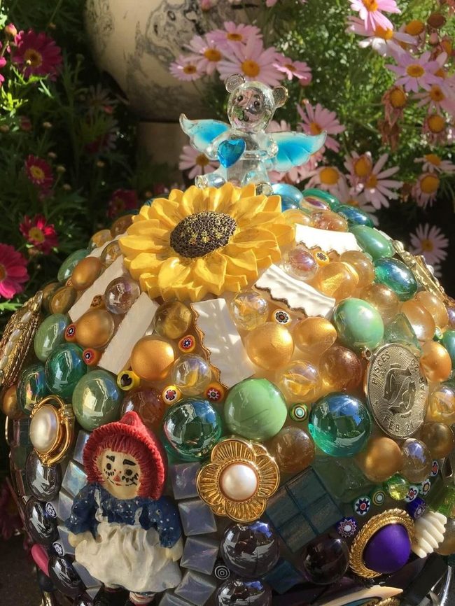 Multicolored Glass Orb Garden
