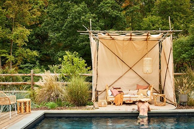 Woven Bamboo Garden Shelter