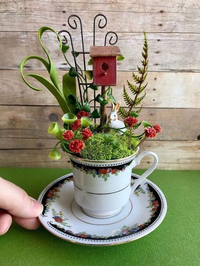 Teacup Miniature Garden