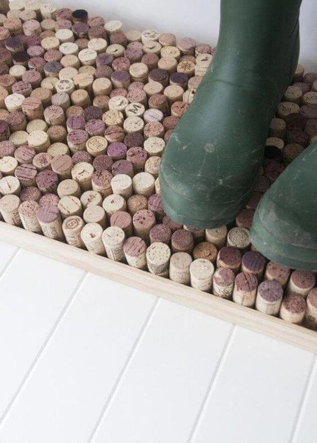 Recycled Cork Mosaic Entryway
