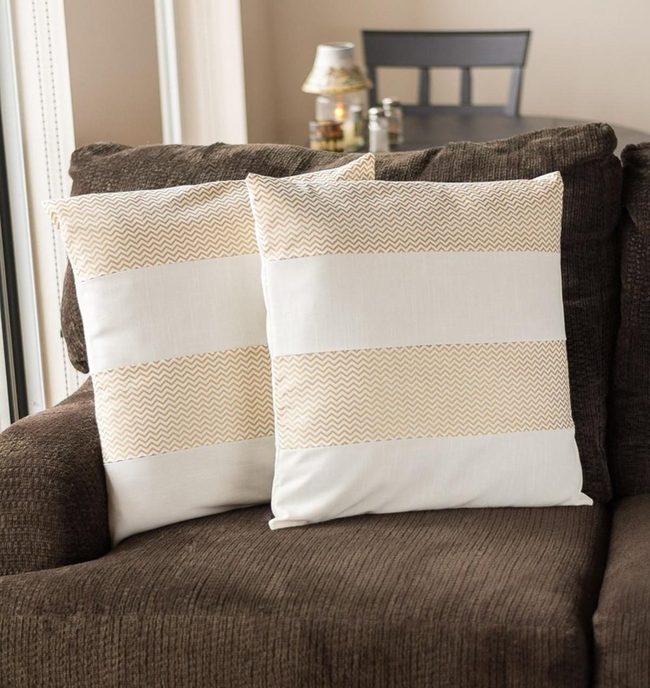 Striped Pillows, Brown Comfort