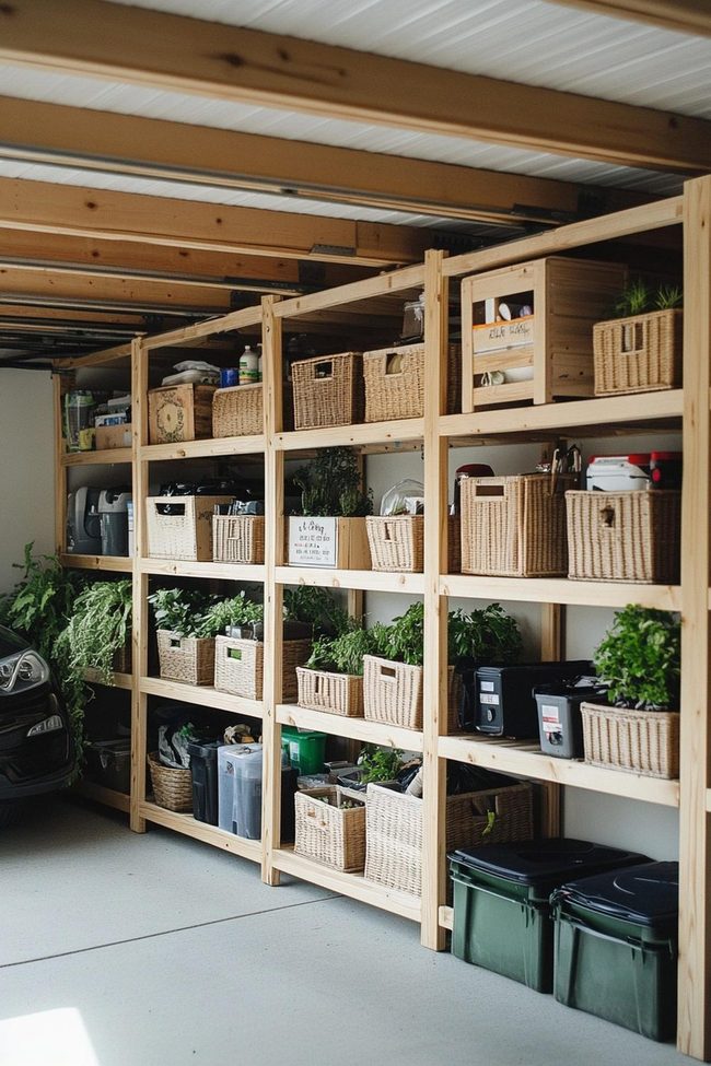 Cubic Shelving For Garage Organization
