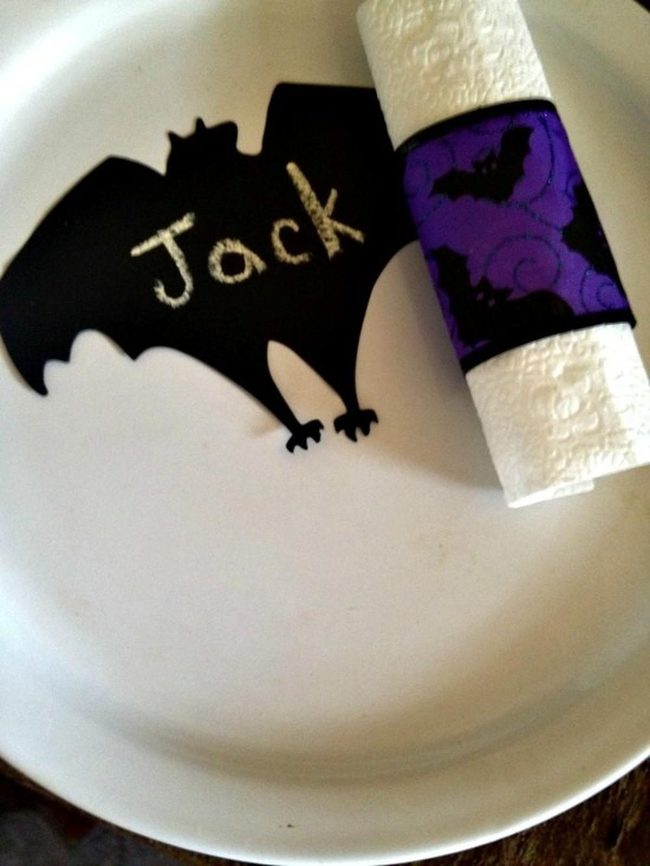 Black Bat Place Settings