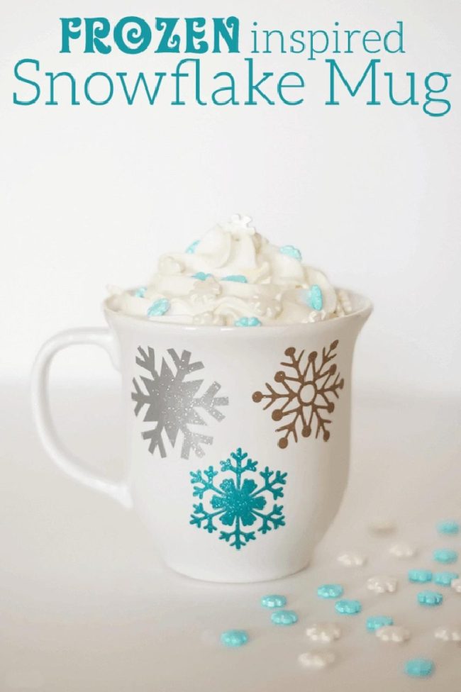 Metallic Painted Winter Mugs