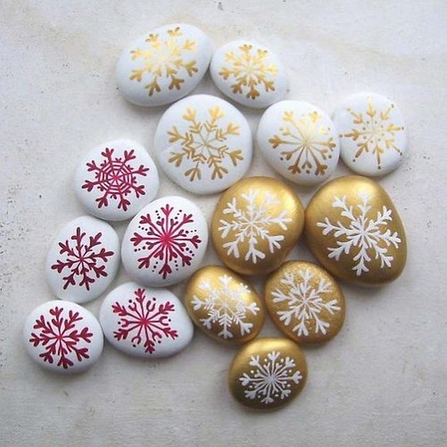 White Gold Snowflake Stones