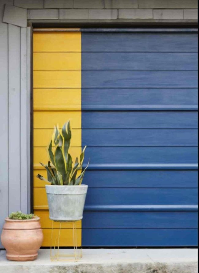 Bold Color Garage Wall Transformation