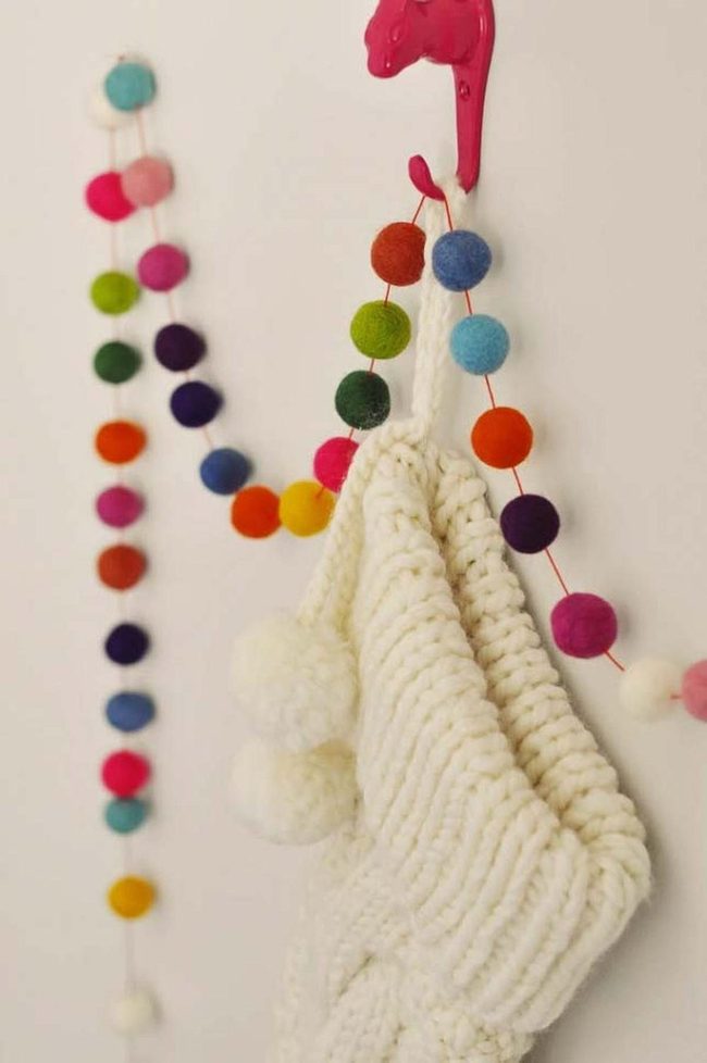 Soft Sphere Rainbow Garland